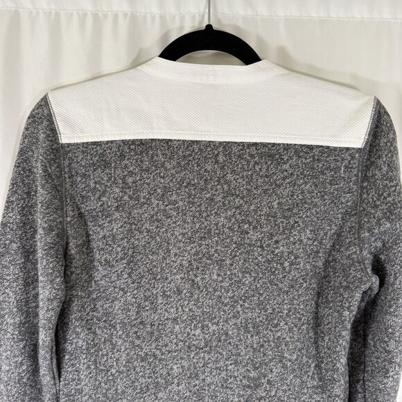 J. Crew Sweater Women's Small White Grey 1/4 Button Long Sleeve - Picture 10 of 11